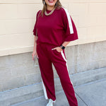 Sunday Stroll Lounge Set in Garnet - The Pink Pineapple 850