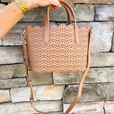 Sunlace Scallop Crossbody Tote - The Pink Pineapple 850