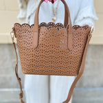 Sunlace Scallop Crossbody Tote - The Pink Pineapple 850
