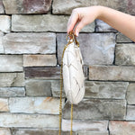 Sunlit Grace Woven Clutch in Light Tan - The Pink Pineapple 850