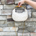 Sunlit Grace Woven Clutch in Light Tan - The Pink Pineapple 850