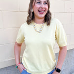 Sunny Lemon Days Knit Pullover - The Pink Pineapple 850