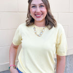 Sunny Lemon Days Knit Pullover - The Pink Pineapple 850