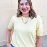 Sunny Lemon Days Knit Pullover - The Pink Pineapple 850