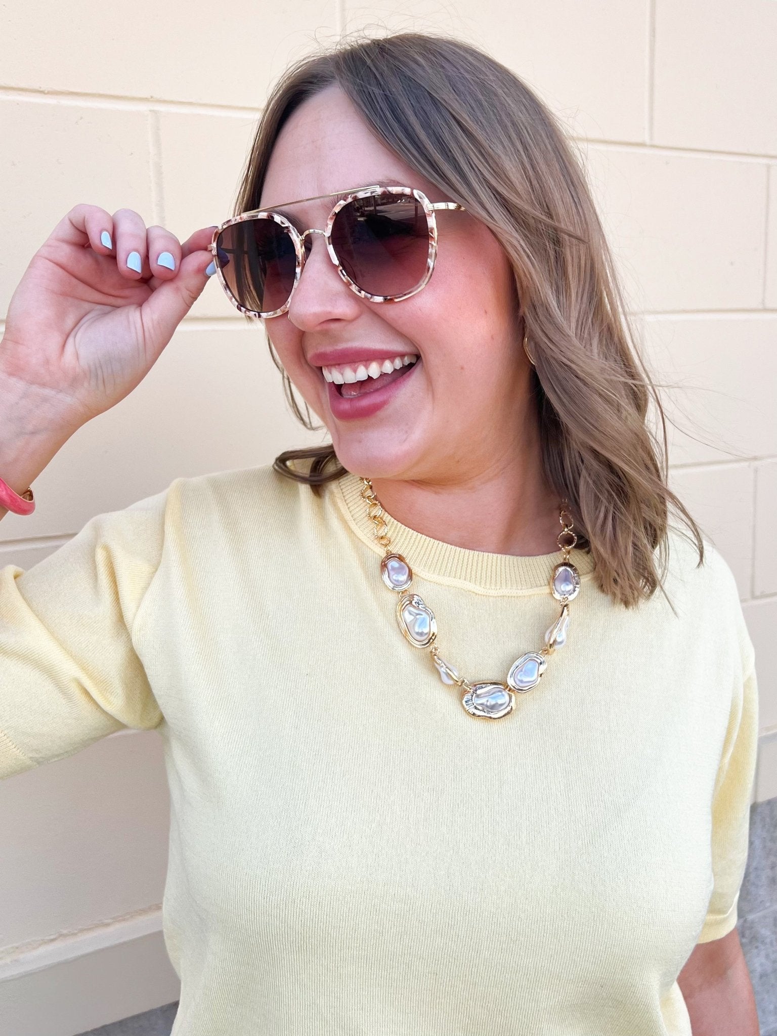 Sunny Lemon Days Knit Pullover - The Pink Pineapple 850