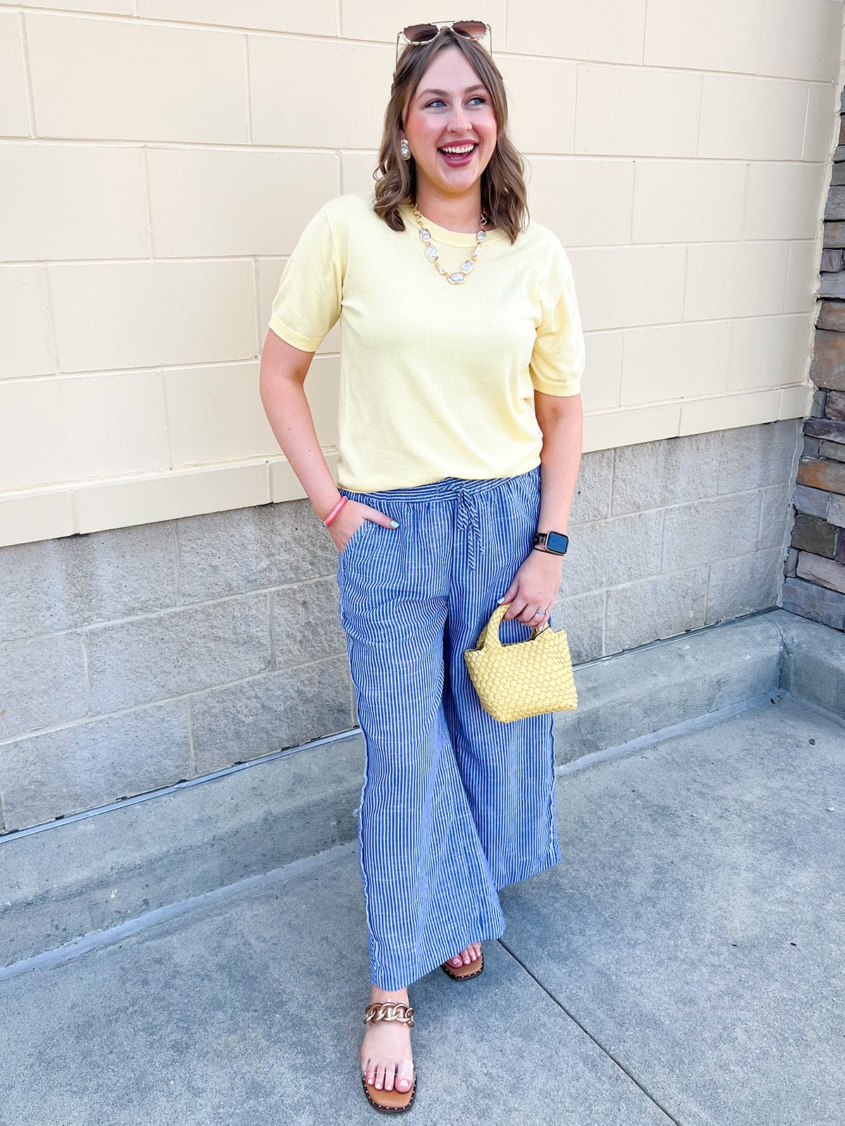 Sunny Lemon Days Knit Pullover - The Pink Pineapple 850