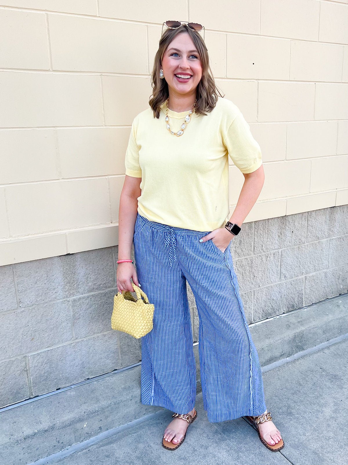 Sunny Lemon Days Knit Pullover - The Pink Pineapple 850