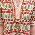 Sunset Bloom Caftan Top - The Pink Pineapple 850