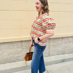 Sunset Bloom Caftan Top - The Pink Pineapple 850