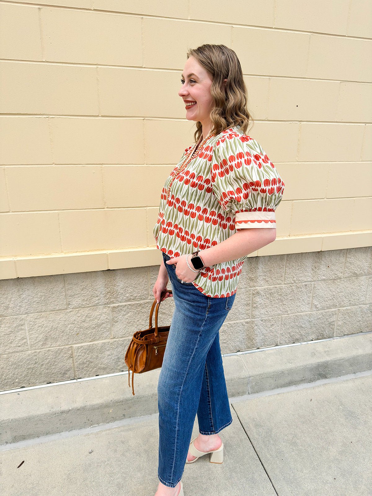 Sunset Bloom Caftan Top - The Pink Pineapple 850