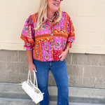 Sunset Mosaic Blouse - The Pink Pineapple 850