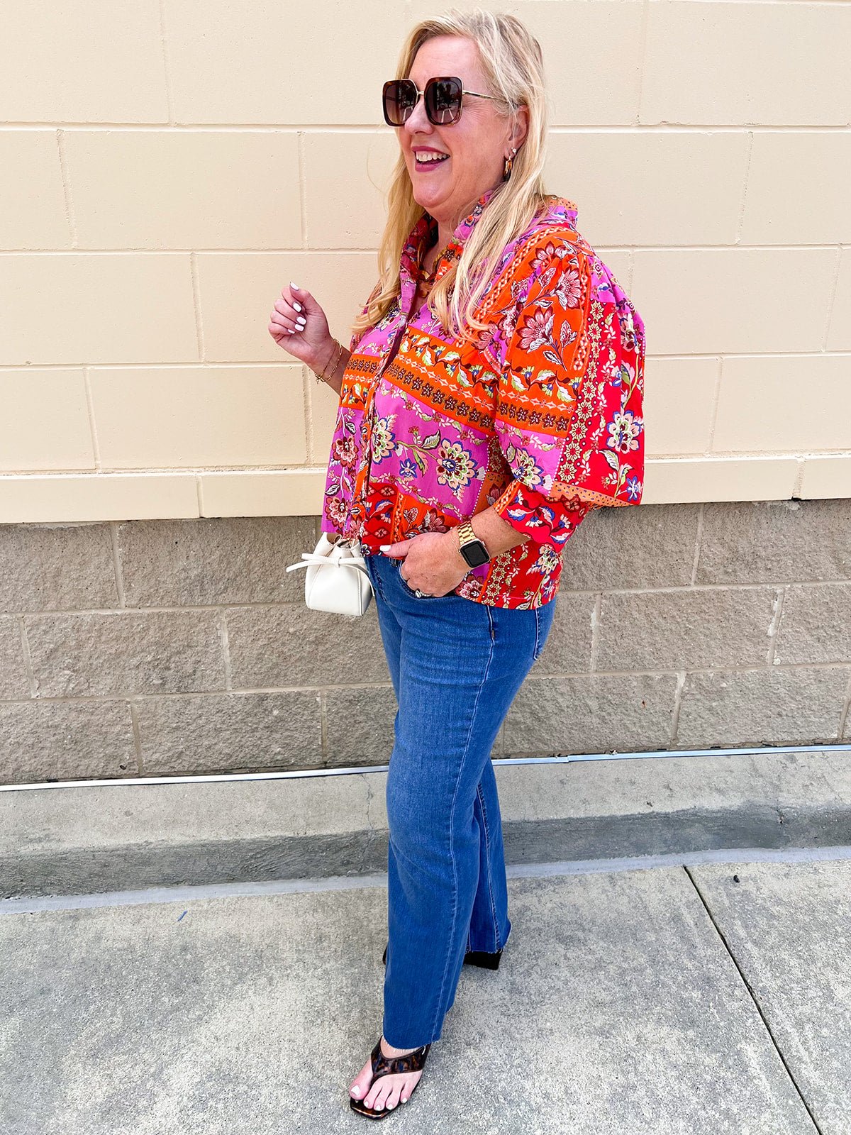 Sunset Mosaic Blouse - The Pink Pineapple 850