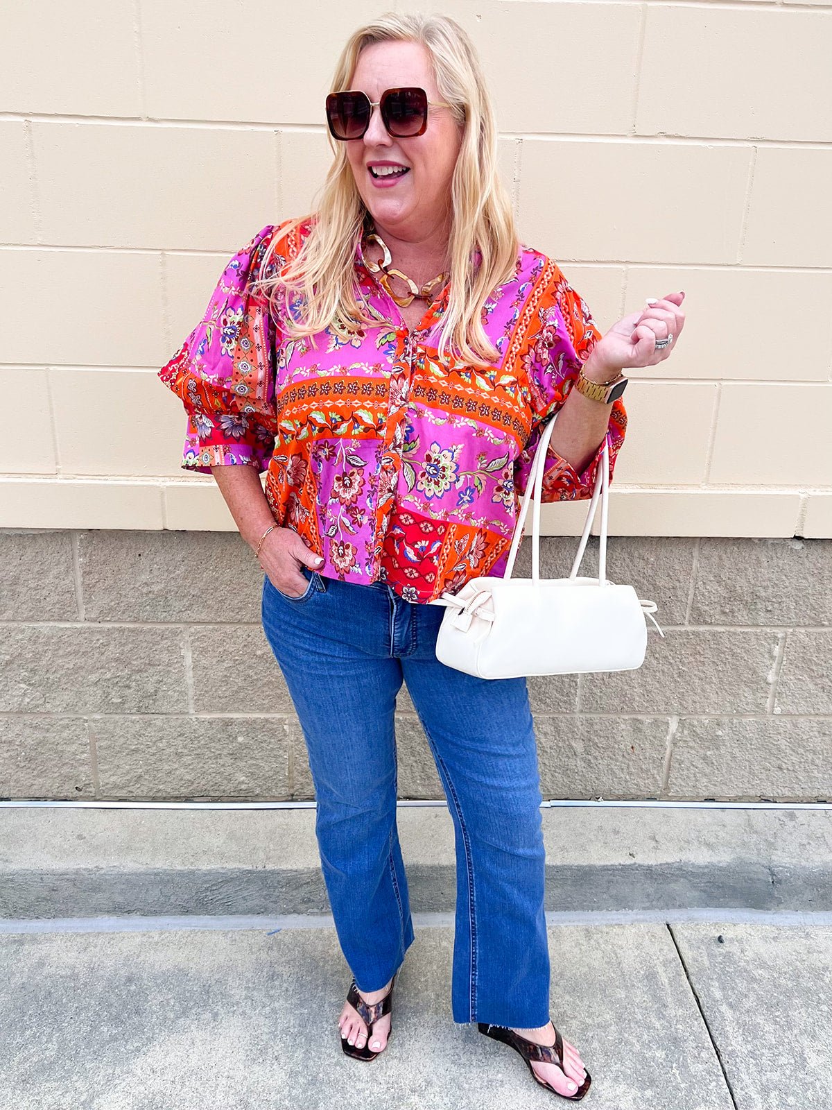 Sunset Mosaic Blouse - The Pink Pineapple 850
