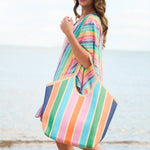 Sunset Stripe Capri Tote - The Pink Pineapple 850