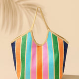 Sunset Stripe Capri Tote - The Pink Pineapple 850