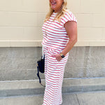 Sunset Stripe Lounge Set - The Pink Pineapple 850
