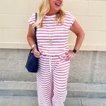 Sunset Stripe Lounge Set - The Pink Pineapple 850