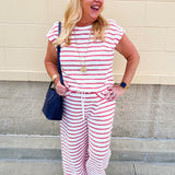 Sunset Stripe Lounge Set - The Pink Pineapple 850