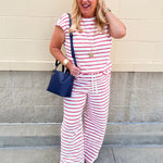 Sunset Stripe Lounge Set - The Pink Pineapple 850