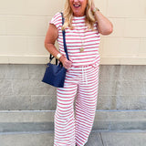 Sunset Stripe Lounge Set - The Pink Pineapple 850