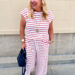 Sunset Stripe Lounge Set - The Pink Pineapple 850