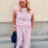 Sunset Stripe Lounge Set - The Pink Pineapple 850