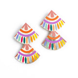 [Sunshine Tienda] Rainbow Double Tile Earrings - The Pink Pineapple 850