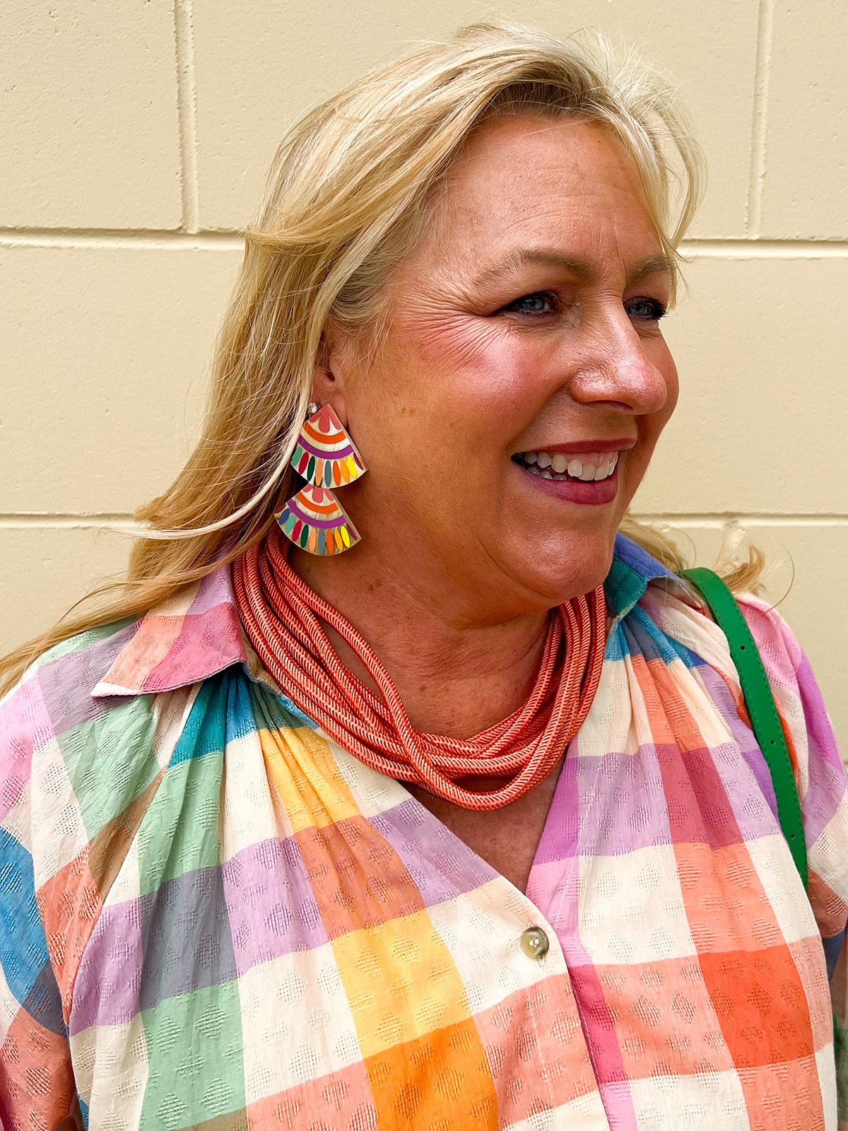 [Sunshine Tienda] Rainbow Double Tile Earrings - The Pink Pineapple 850