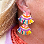 [Sunshine Tienda] Rainbow Double Tile Earrings - The Pink Pineapple 850