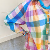 [Sunshine Tienda] Rainbow Plaid Lucia Top - The Pink Pineapple 850