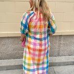 [Sunshine Tienda] Rainbow Plaid Oasis Dress - The Pink Pineapple 850