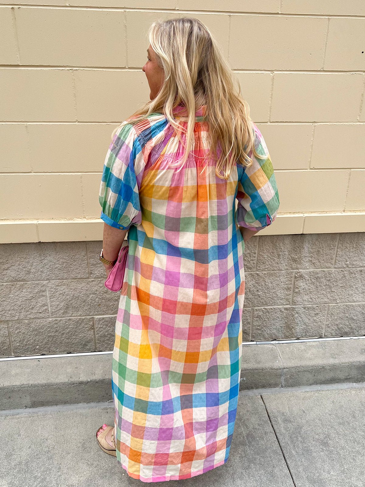 [Sunshine Tienda] Rainbow Plaid Oasis Dress - The Pink Pineapple 850