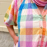 [Sunshine Tienda] Rainbow Plaid Oasis Dress - The Pink Pineapple 850