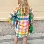 [Sunshine Tienda] Rainbow Plaid Pippa Dress - The Pink Pineapple 850