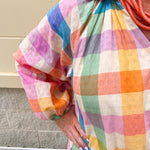 [Sunshine Tienda] Rainbow Plaid Pippa Dress - The Pink Pineapple 850