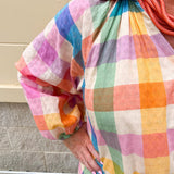 [Sunshine Tienda] Rainbow Plaid Pippa Dress - The Pink Pineapple 850