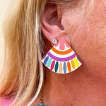 [Sunshine Tienda] Rainbow Tile Earrings - The Pink Pineapple 850