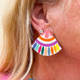 [Sunshine Tienda] Rainbow Tile Earrings - The Pink Pineapple 850