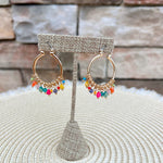 Sunstone Charm Hoop Earrings - The Pink Pineapple 850