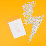 Super Dad - Lightning Bolt Letterpress Paper Clip Greeting Card - Father's Day - The Pink Pineapple 850