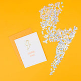 Super Dad - Lightning Bolt Letterpress Paper Clip Greeting Card - Father's Day - The Pink Pineapple 850