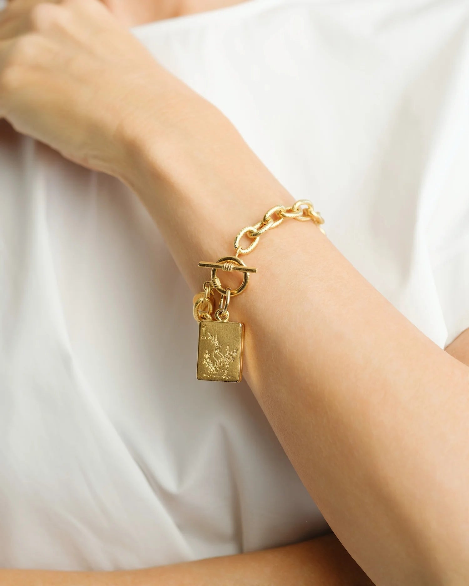 [Susan Shaw] Bam Bird Tile Mahjong Bracelet - The Pink Pineapple 850
