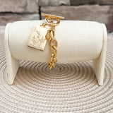 [Susan Shaw] Bam Bird Tile Mahjong Bracelet - The Pink Pineapple 850