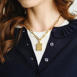 [Susan Shaw] Bird Bam Large Paperclip Mahjong Necklace - The Pink Pineapple 850