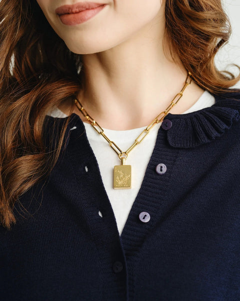 Bird Bam Mahjong Large Paperclip Necklace | The Pink Pineapple 850