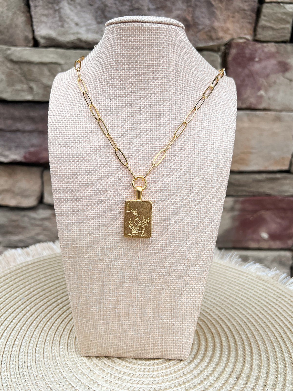[Susan Shaw] Bird Bam Medium Paperclip Mahjong Necklace - The Pink Pineapple 850