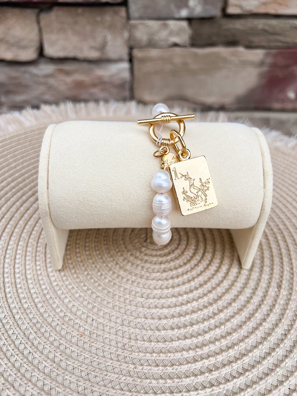 [Susan Shaw] Bird Bam Pearl Mahjong Bracelet - The Pink Pineapple 850