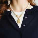 [Susan Shaw] Bird Bam Pearl Mahjong Necklace - The Pink Pineapple 850
