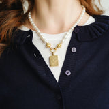 [Susan Shaw] Bird Bam Pearl Mahjong Necklace - The Pink Pineapple 850