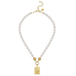 [Susan Shaw] Bird Bam Pearl Mahjong Necklace - The Pink Pineapple 850